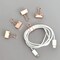 Wrapables Rose Gold Binder Clips for Office, Paper Clamps, Paper Clips